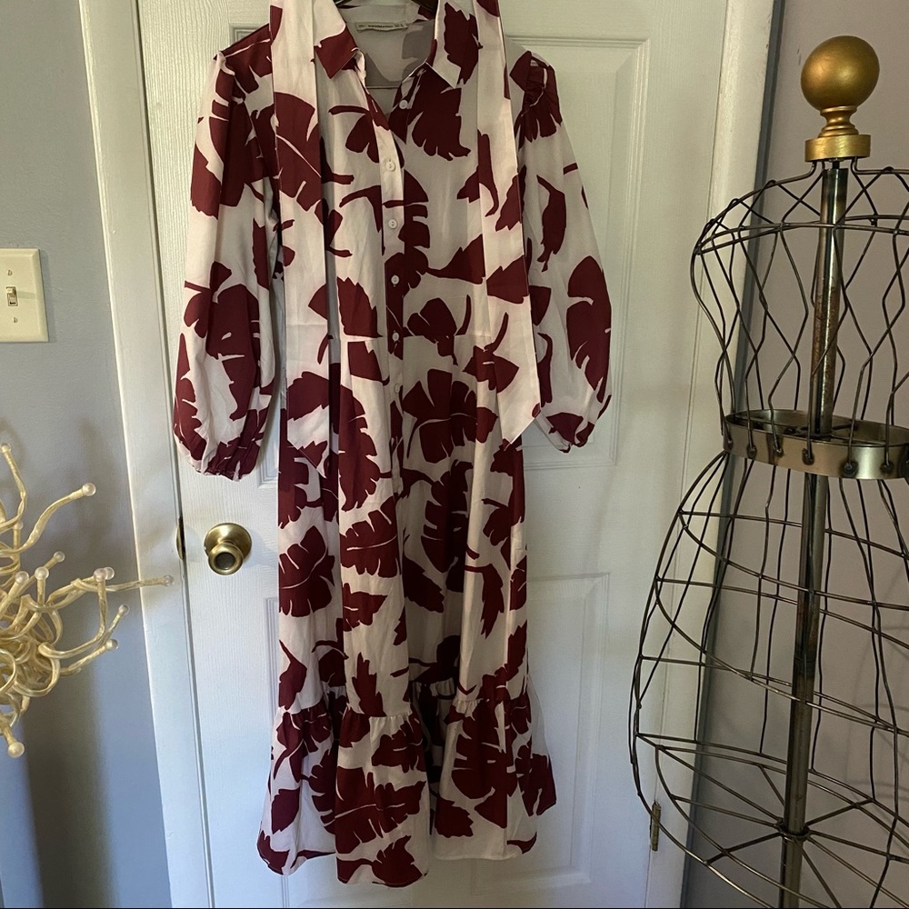 Floral maxi | midi ruffle dress